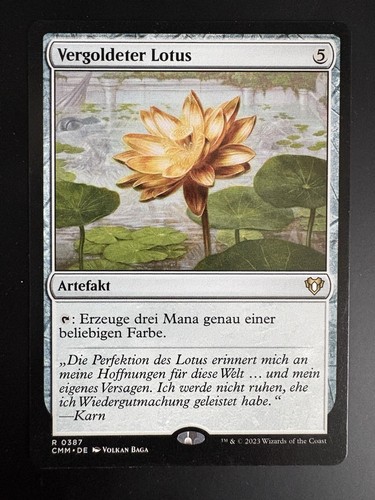 Vergoldeter lotus magic karte - lotus,